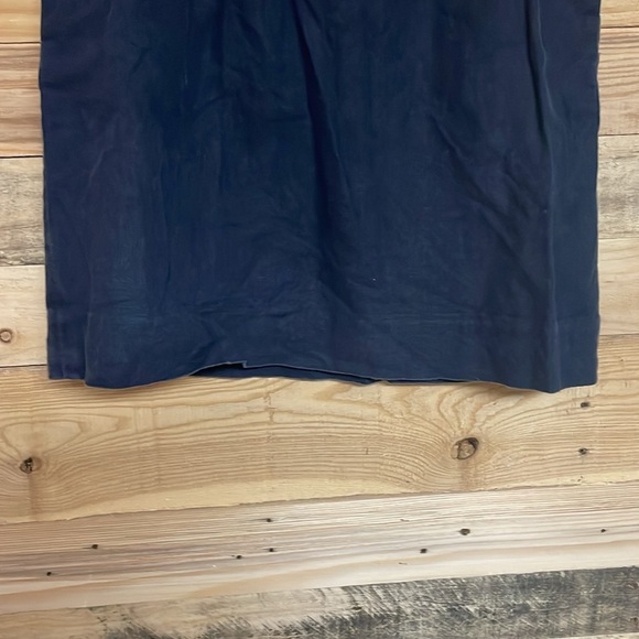 J. Crew size 0 Navy Blue Linen/Cotton Blend Mini Elastic Waist Band Skirt - Picture 5 of 9